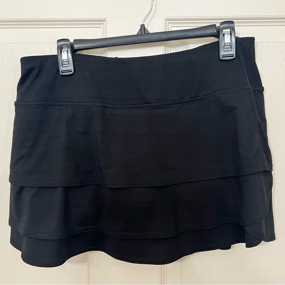Athleta Black Layered Mini Skort